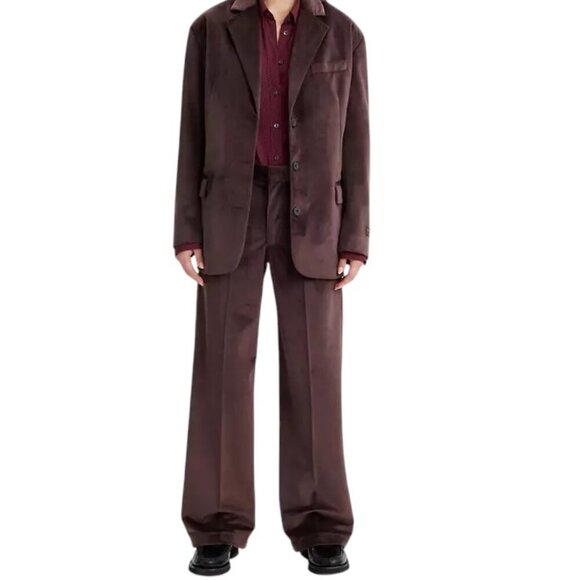 Levi's Womens Baggy Trousers, Velvet, Brown, Mid Rise, Wide Leg Relaxed, Size 31 - Picture 2 of 11